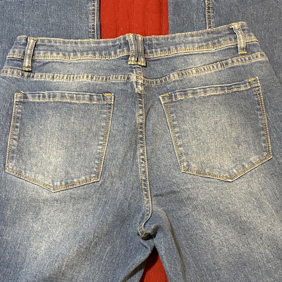 Luvamia Classic Wide Leg Blue Denim Women’s Jeans Size 12 - Picture 4 of 12